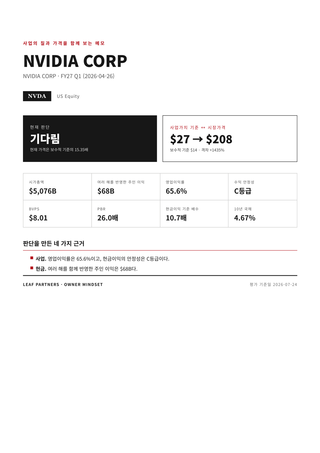 NVIDIA CORP 리포트 1페이지