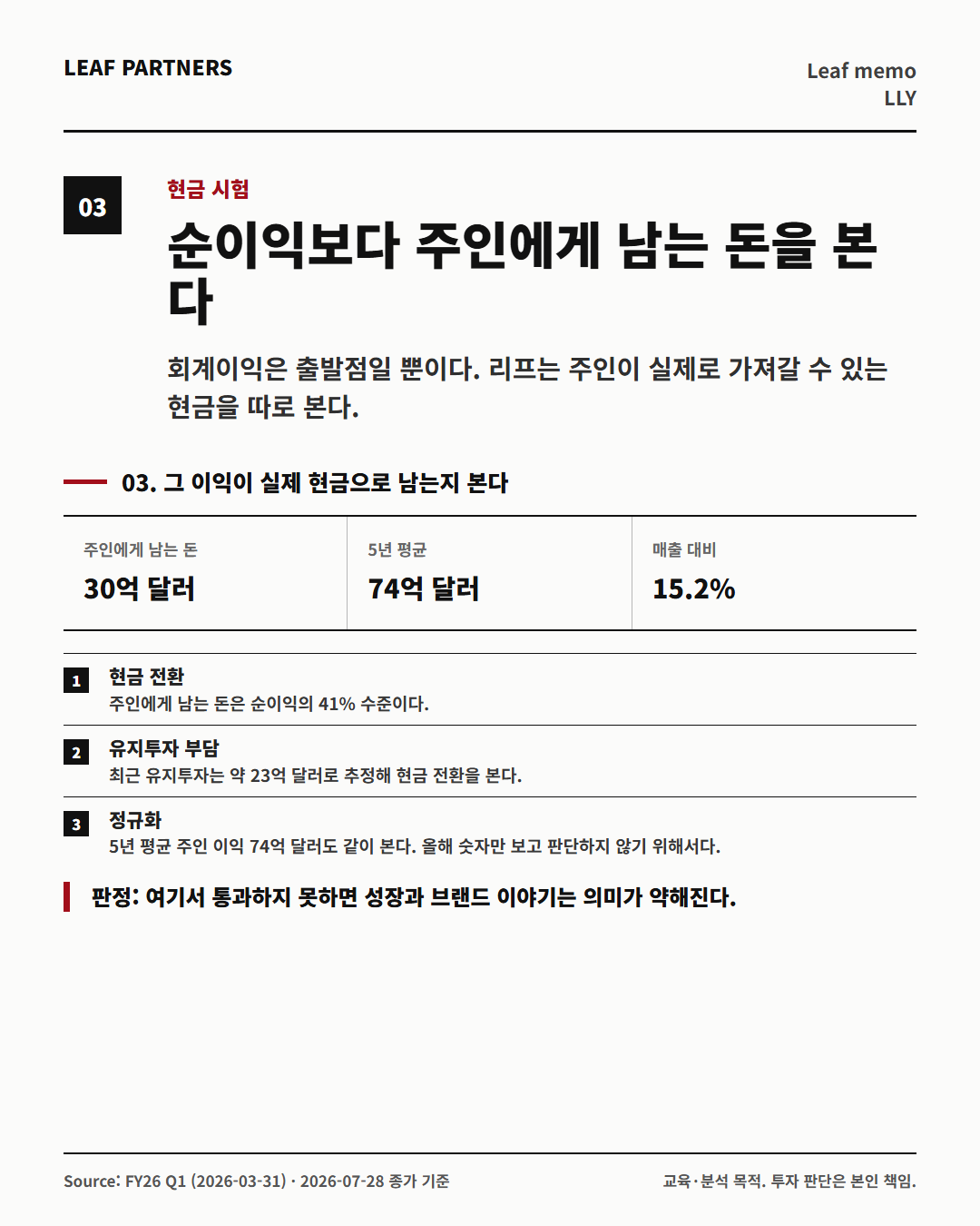 ELI LILLY & Co 분석 카드 3번